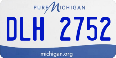 MI license plate DLH2752