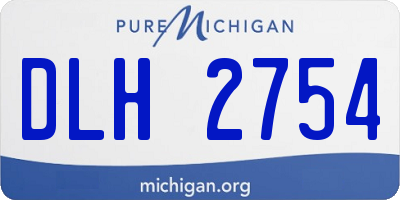 MI license plate DLH2754