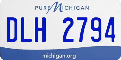 MI license plate DLH2794