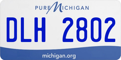 MI license plate DLH2802
