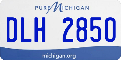 MI license plate DLH2850