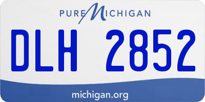 MI license plate DLH2852