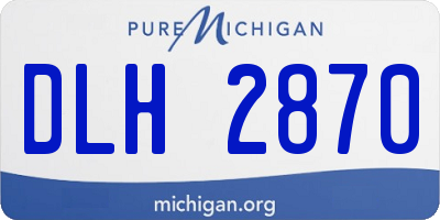 MI license plate DLH2870