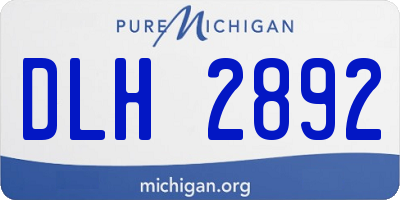 MI license plate DLH2892