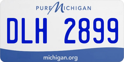 MI license plate DLH2899