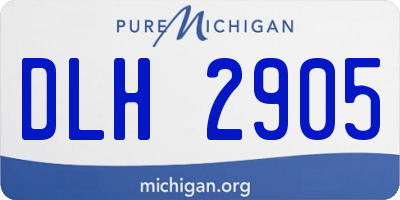 MI license plate DLH2905