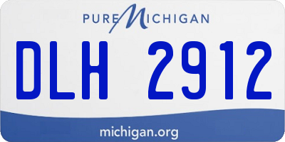 MI license plate DLH2912