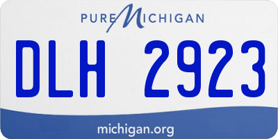 MI license plate DLH2923