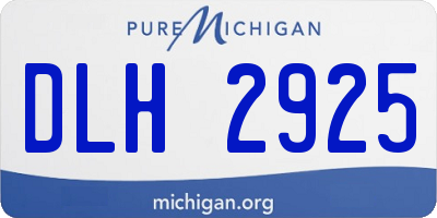 MI license plate DLH2925