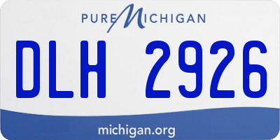 MI license plate DLH2926