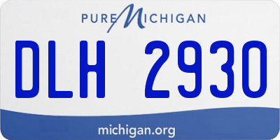 MI license plate DLH2930