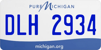 MI license plate DLH2934