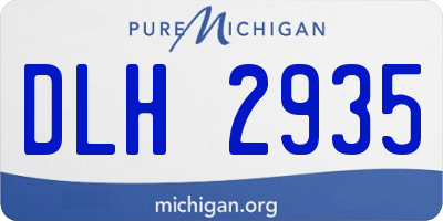MI license plate DLH2935