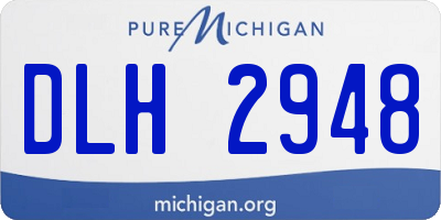 MI license plate DLH2948