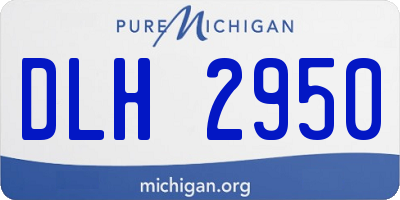 MI license plate DLH2950