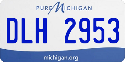MI license plate DLH2953