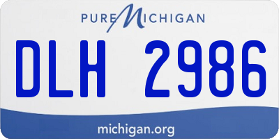 MI license plate DLH2986