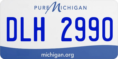 MI license plate DLH2990