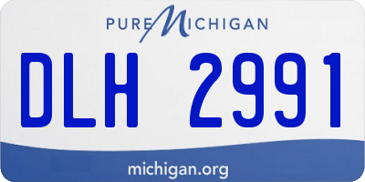 MI license plate DLH2991
