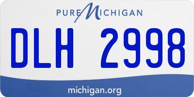 MI license plate DLH2998