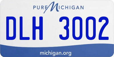 MI license plate DLH3002