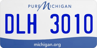 MI license plate DLH3010