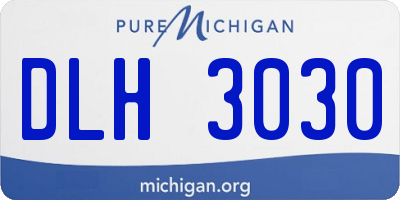 MI license plate DLH3030