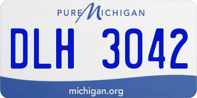 MI license plate DLH3042