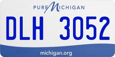 MI license plate DLH3052