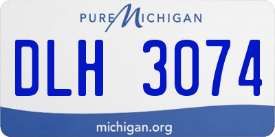 MI license plate DLH3074