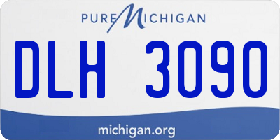 MI license plate DLH3090