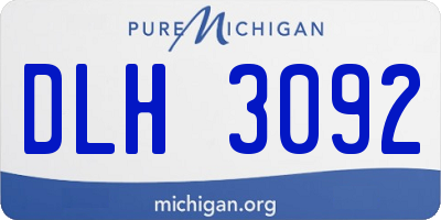 MI license plate DLH3092