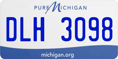 MI license plate DLH3098