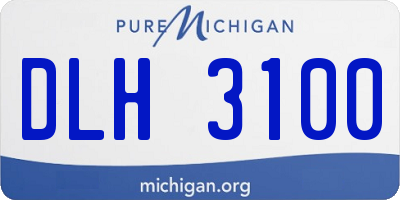 MI license plate DLH3100