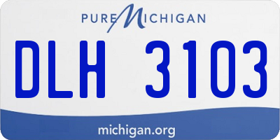 MI license plate DLH3103