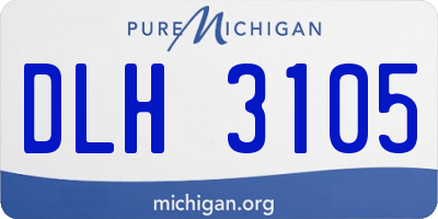 MI license plate DLH3105