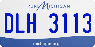 MI license plate DLH3113