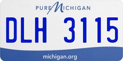 MI license plate DLH3115
