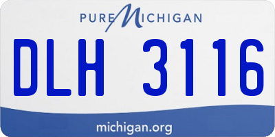 MI license plate DLH3116