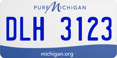 MI license plate DLH3123