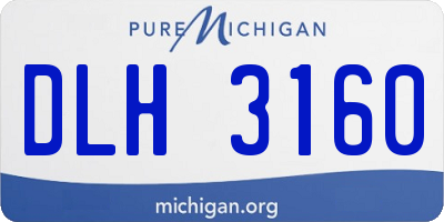 MI license plate DLH3160