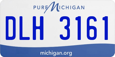 MI license plate DLH3161