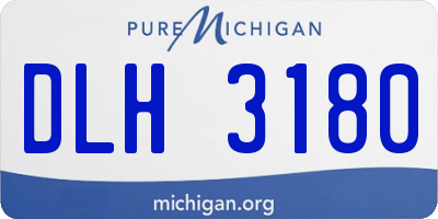 MI license plate DLH3180