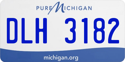 MI license plate DLH3182
