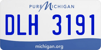 MI license plate DLH3191