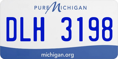 MI license plate DLH3198