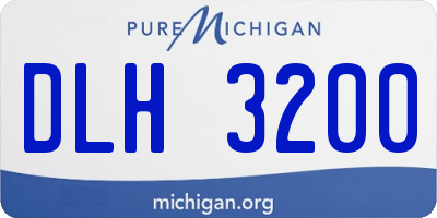 MI license plate DLH3200
