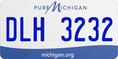 MI license plate DLH3232