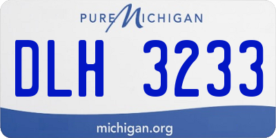 MI license plate DLH3233