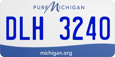 MI license plate DLH3240